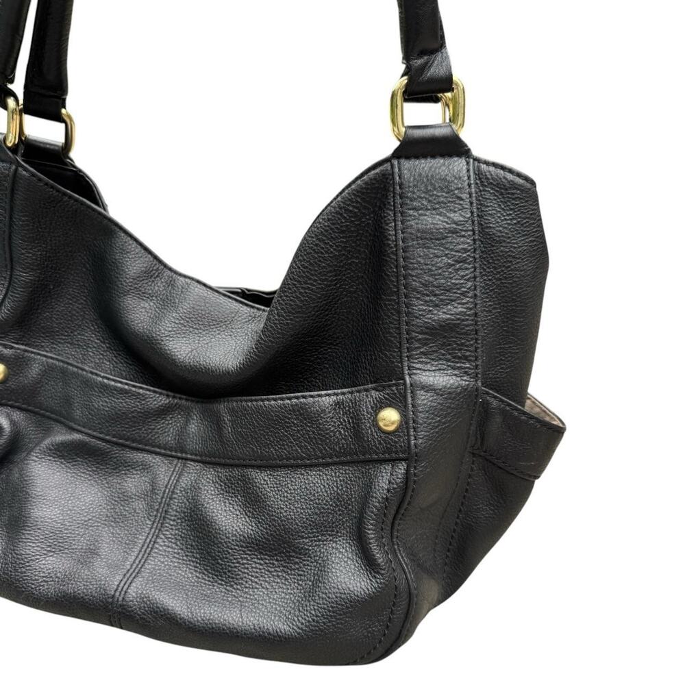 J. Crew Genuine Leather Shoulder Bag Hobo Gold Hardware Slouchy Quiet Luxury - Picture 3 of 8